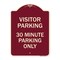 Signmission Visitor Parking 30 Minute Parking Heavy-Gauge Aluminum Architectural Sign, 24" x 18", BU-1824-22732 A-DES-BU-1824-22732 - alternate 1